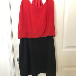 Red & Black two piece dress